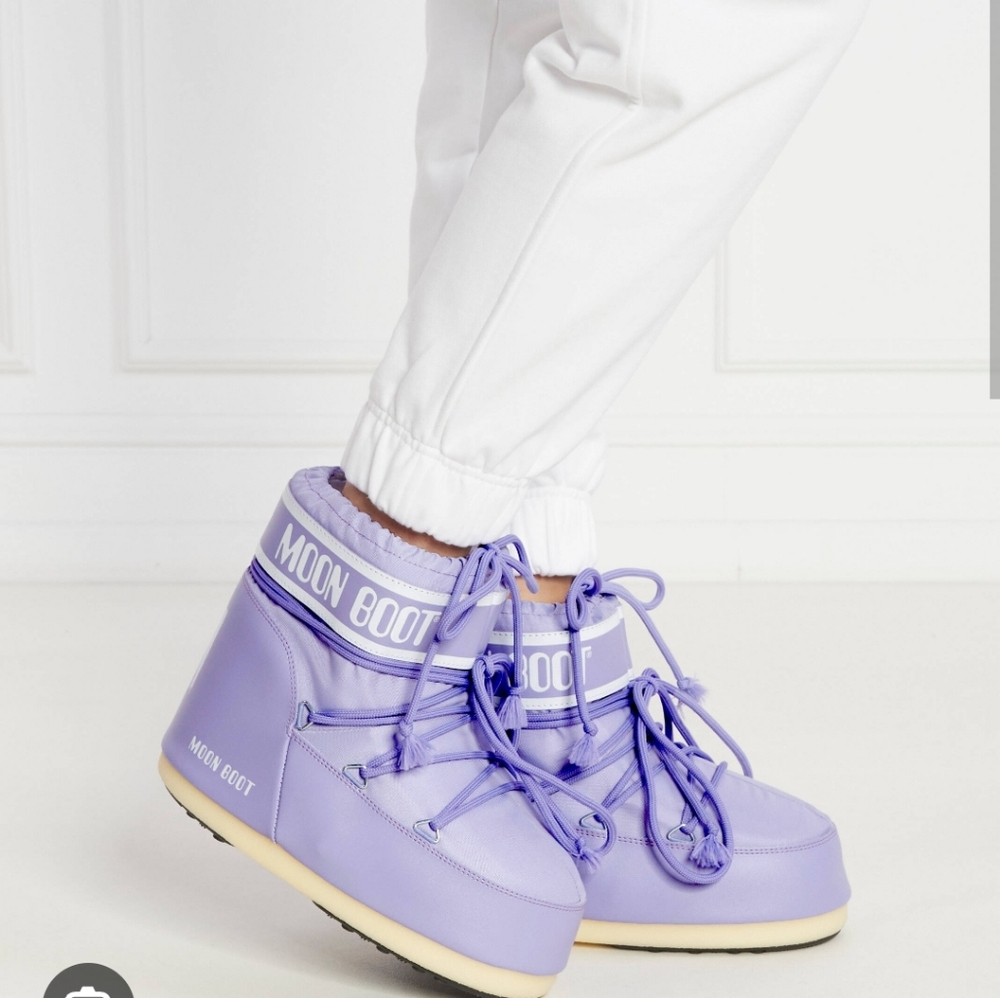 Moon Boot Purple Low Icon Snow Boot Moon Boots Lilac purple Snow Boots Short - Picture 10 of 17